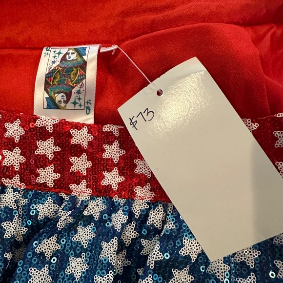 Queen of Sparkle Red, White, Blue Star Skort NWT - Picture 2 of 4